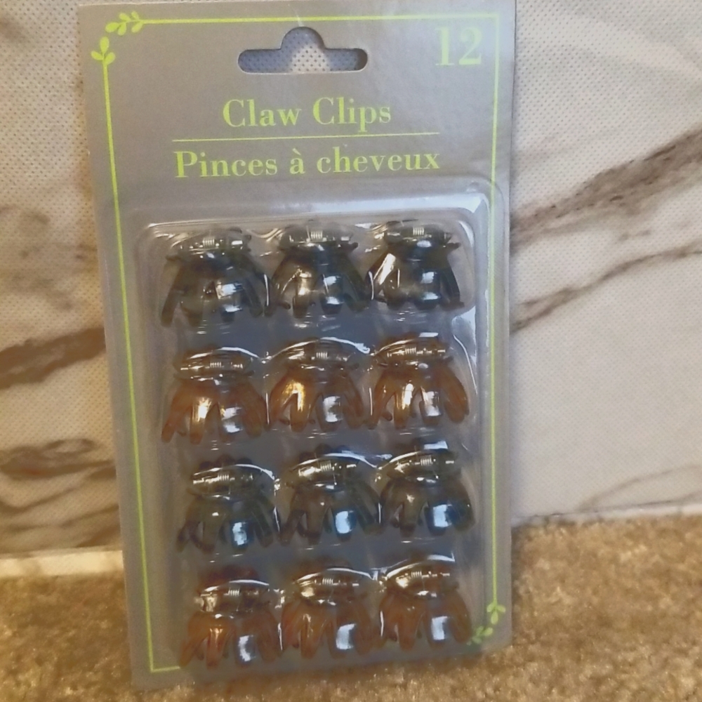 Hair Claw Clips in Brown and Black! MUST BE BUNDLED! 12 Total